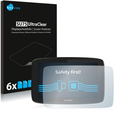 Savvies - Screenprotector voor TomTom Go Professional 6200 - Folie Beschermfolie transparant 6 Stuks