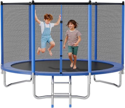 Buitentrampoline - Tuin trampoline - Buiten spelen - Met veiligheidsnet - 305 cm - Blauw
