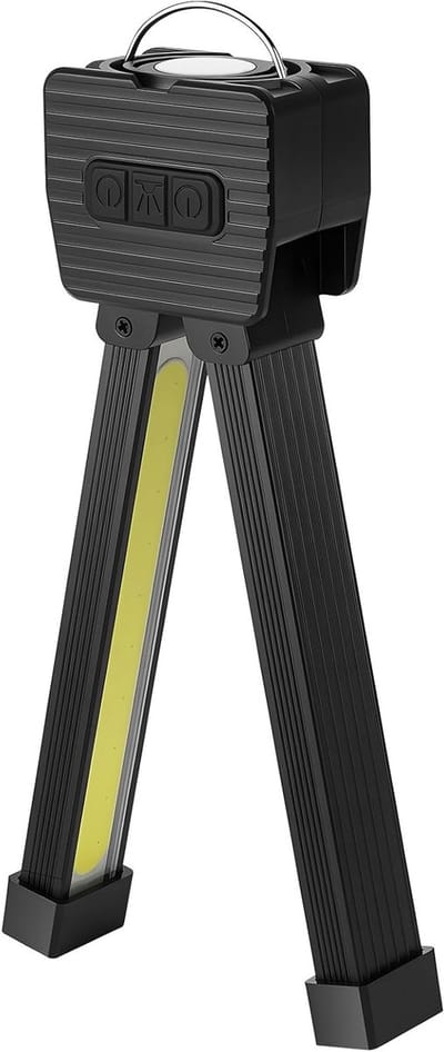Draagbare LED Posing Lamp voor Fitness en Camping, Oplaadbare Handlamp met 7 Dimmingsmodi en Haak voor Thuis en Kantoor