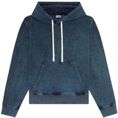 Diesel Heren Vervaagde Hoodie (Donkergrijs)