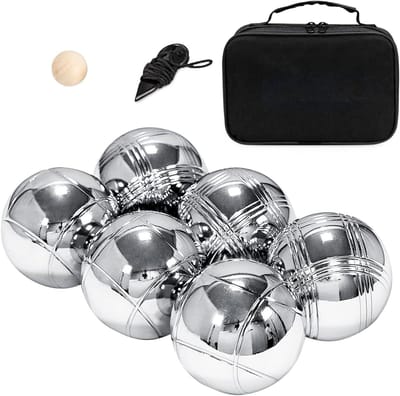 Metalen Jeu De Boules Set - Bowlingbal Spel - Buitenentertainment - Roestbestendig Ontwerp - 30 x 15 x 7 cm