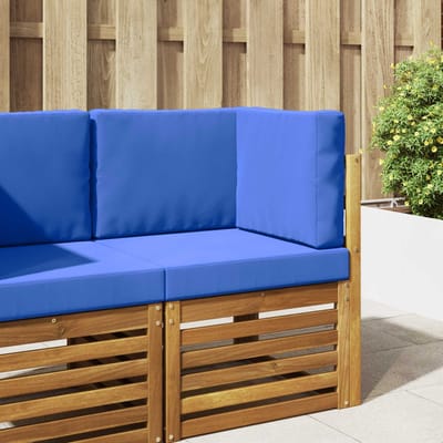 vidaXL - Buitenbankkussen - Polyester - Koninklijk - Blauw - 60 - x - 60 - cm