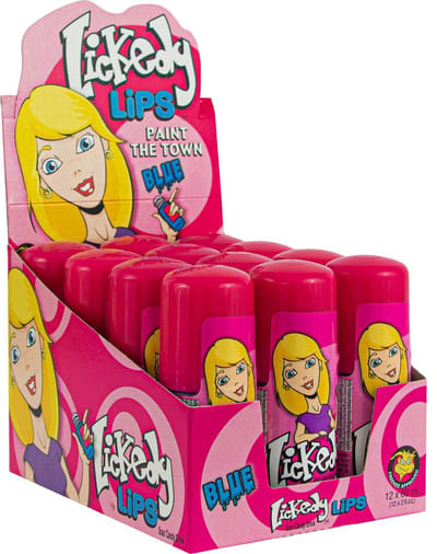 Freekee Brain Licker Lickedy Lips Blue - vloeibare lolly roller - 12 stuks