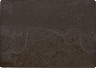 Place Maps Placemat Stadskaart Parijs - Kunstleer - Cacaobruin - 1 Stuk