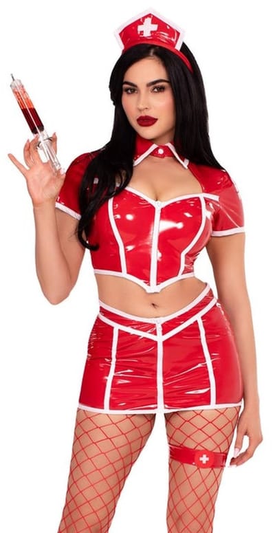 Leg Avenue - Red Alert Nurse Kostuum - S - Rood