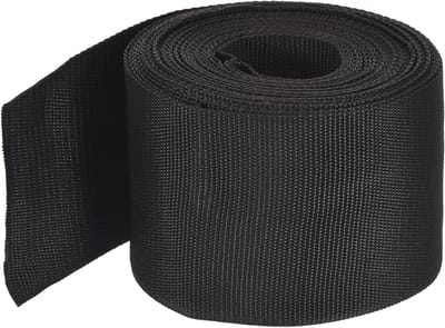 Lichtgewicht PP-riem, 9,1 m x 100 mm, spanband, polypropyleen, zwart, voor snijden, naaien, outdoor, bagage, rugzakken, vrachtriemen, doe-het-zelf ladingbeveiliging