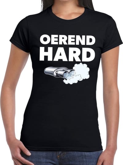 Oerend hard t-shirt - zwart Achterhoek festival shirt voor dames XS