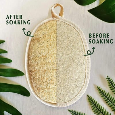 Natuurlijke Loofah Body Shower Scrubber Bad Exfoliërende Spons Zachte Doucheborstels Met Haak Handdoek Spons Merchandises Scrubber 1pcs
