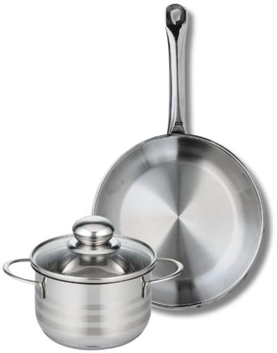 Set van 1 Koekenpan 24 cm en 1 braadpan 14 cm Elo Profi Brillant