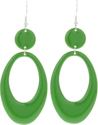 Behave - Oorhangers - Ovaal - Groen - 9 cm lang