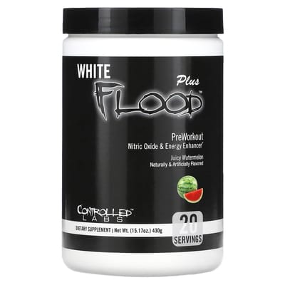 Controlled Labs, White Fflood Plus, Complément Pré-Entraînement, Saveur Pastèque Juteuse, 15,17 oz (430 g)