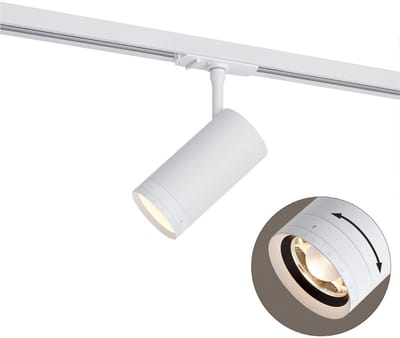 QAZQA iconic zoom - Moderne LED Spot railsysteem verlichting, railverlichting - 1 lichts - L 13 cm - Wit - Woonkamer