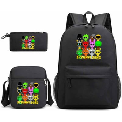 3-delige Schoolrugzakset voor Studenten Grote Capaciteit Oxford Stof Schooltas met Schouderband en Etui 3 piece set