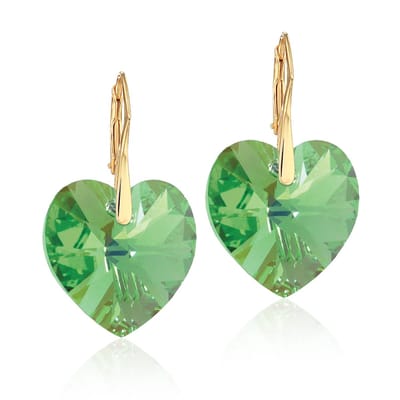 Montebello Oorbellen Doris HG65 - Swarovski Hart - 925 Zilver Verguld - Ø18mm - 32mm