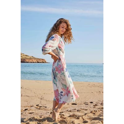 DIDI Dress Dizzy Offwhite Bitmap Print Größe: 46 | Blusenkleider Outlet | Damen | Weiß