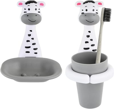 Ronte - Tandenborstelhouder voor kinderen | Set van 2 | Wandtandenborstelhouder | Badkamer accessoire | Kleurrijk en praktisch