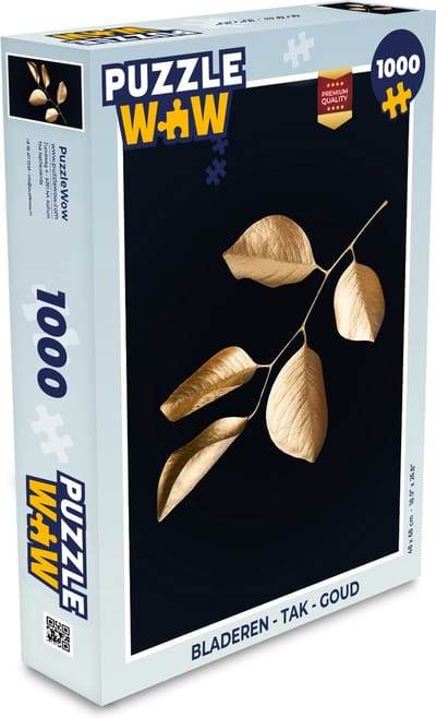 Puzzel Bladeren - Tak - Goud - Luxe - Legpuzzel - Puzzel 1000 stukjes volwassenen