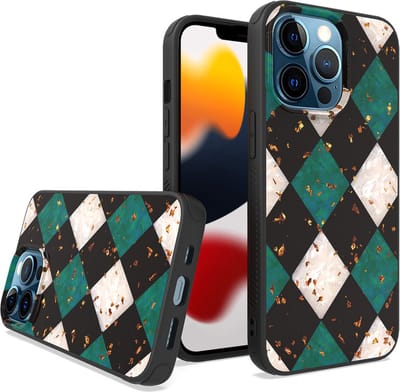 ZT Silicone telefoonhoesje met print Geschikt voor: iPhone 14 Pro - Ultra Diamonds - ZT Accessoires