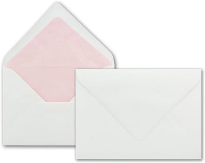 Linnenveloppen B6 (125x176mm) Met Gekleurde Voering - 100 Stuks - Zonder Venster