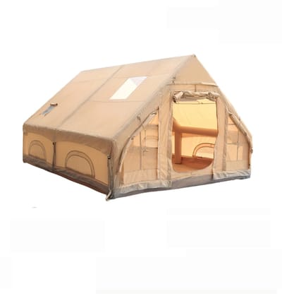 Linkforu – Opblaasbare 4 Seizoenen Familietent - Glampingtent - Eenvoudige Installatie - Zonnewering - Muggengaas - Oxford - 4x3x2.1m