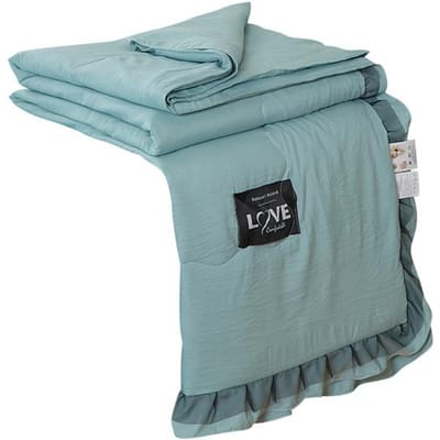 Zomer Quilt Met Rok Sprei Effen Plaid Deken Voor Bed Microvezel Stof Voor Queen Bed Omkeerbaar 150x200cm