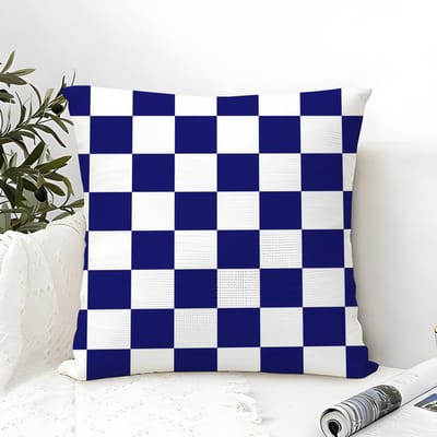 Housse de coussin à carreaux Rétro Classique housse de coussin en lin décoration maison canapé housse de coussin housse de coussin 50x50cm