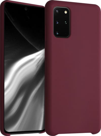 kwmobile telefoonhoesje geschikt voor Samsung Galaxy S20 Plus - Hoesje met siliconen coating - Smartphone case in wijnrood