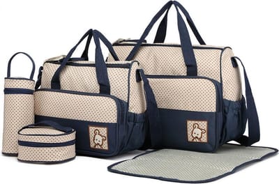 Miss Lulu Verzorgingstas - Luiertas - 5 set -Blauw (9026 NY)