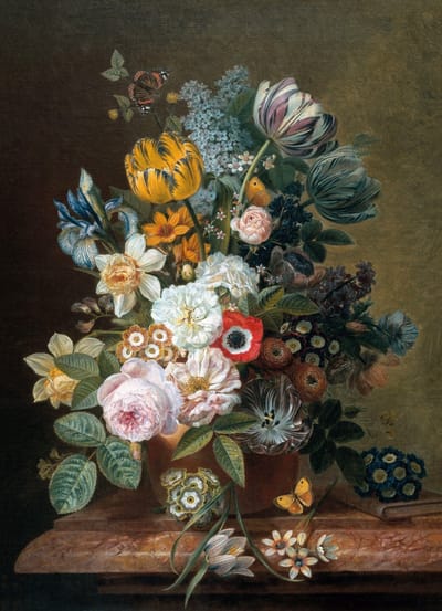 Art for the Home Stilleven met Bloemen Canvas 100x70 cm