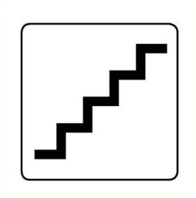 Trap sticker, wit zwart 100 x 100 mm