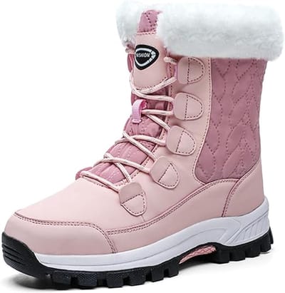 Snowboots Waterdichte -Warme Sneeuwlaarzen met Bontvoering - Antislip Voor Buiten - Halverwege Kuit - Comfortabel voor Wandelen-39 maat