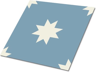 Tulup PVC Tegels - Heldere Ster Vinyl Tegels - 30 cm x 30 cm - Blauw Zelfklevende Vinyl Tegels - 9 stuks - Vinyl Tegels Zelfklevend - Mozaïek Plaktegels - Vinyl Wandtegels - Plaktegels keuken en Badkamer