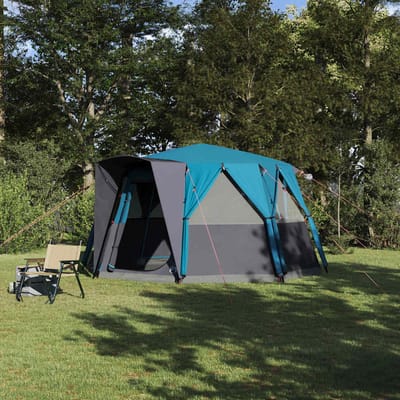 vidaXL - Cabine - Tent - 6-Persoon - met - dak - Blauw - 425 - x - 396 - x - 222 - cm
