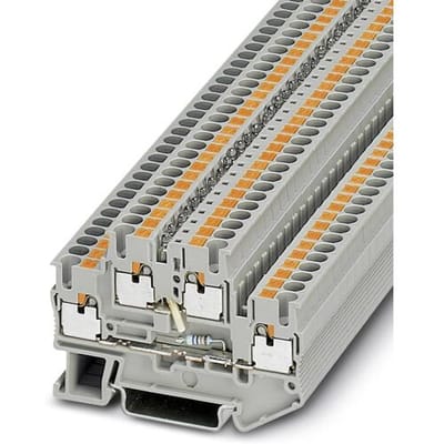 Phoenix Contact 3211472 Doorgangsserieklem 5.2 mm Snelaansluiting Grijs 50 stuk(s)