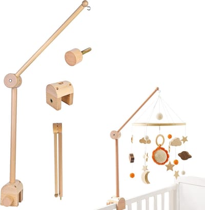 Houten Mobiele Houder voor Babybed - Doe-Het-Zelf Hangende Houten Armhouder