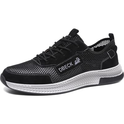 Lente en Zomer Nieuwe Toplaag Leer Board Schoenen Ademende Mesh Oppervlak Schoenen Holle Buitenschoenen Plus Size Heren 46 black