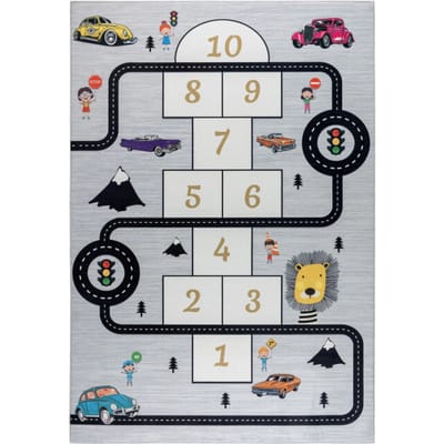 Muratap Kindervloerkleed speelmat hinkelen verkeer wasbaar antislip- 80x150 cm
