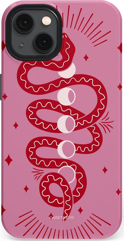 Casetastic Hoesje Geschikt voor Apple iPhone 13 Magsafe - Stijlvolle Beschermende Duo-layer Case - Eclipseslang
