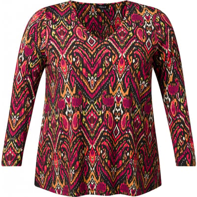 COLLETTA Nyssa Tops - Soft Red/Multi Colou