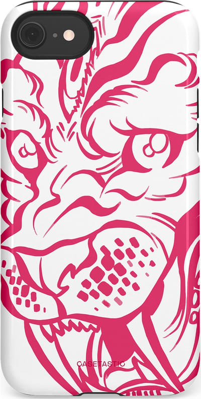 Casetastic Hoesje Geschikt voor Apple iPhone 7/8/SE - Stijlvolle Beschermende Duo-layer Case - Scherpe Strepen
