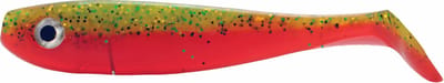 Predox Willy Wonker Shad 7,5 cm Limetreuse softbait voor baars, snoekbaars en roofblei Fire Tiger
