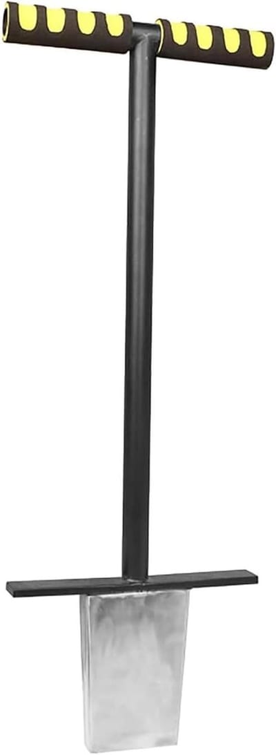 Bodemsonde Roestvrijstaal - Grondtester T-handvat - Grond Analyse - Voetpedaal Ontwerp - 68 cm Lengte - Zwart