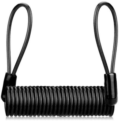Rieba® Schijfremslot Reminder - Reminderkabel voor Schijfremslot - Kabelslot Reminder - 150 cm x 4 mm - Geschikt voor Scooter Motor Fiets Step Elektrische Fiets en Bakfiets - Zwart