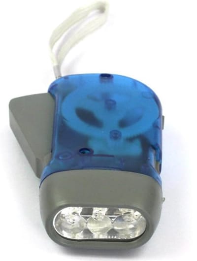 RUX® Zaklamp opwindbaar - Zaklamp - Zaklampen - Blauw - 10cm x 5cm 3cm