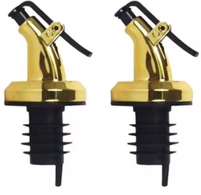 Goudkleurige schenktuit - Flestuit - Schenk tuitje - Doseren - Olijfolie dop - Flessendop - Schenken - Keukentool - Cadeau - One size - Goud - 2 stuks - CHPN