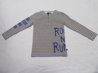 rumbl , tshirt lange mouw , streepje , jongens , rock , 104/110