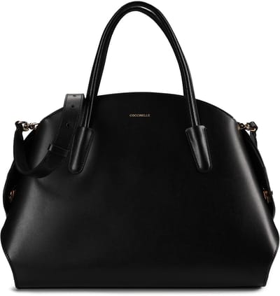 COCCINELLE Leren handtas schoudertas Tylde Calf Handbag Smooth Leather Noir zwart
