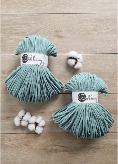 Bobbiny Premium braided cord 5 mm - Duck Egg Blue