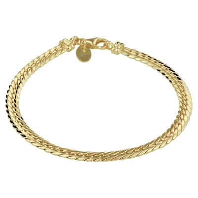 Armband Gourmet 4,7 Mm 19 Cm Zilgold (Geelgoud Met Zilverkern)