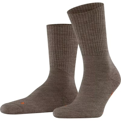 FALKE Walkie Light eenkleurig wol functioneel materiaal sokken unisex bruin - maat 37-38